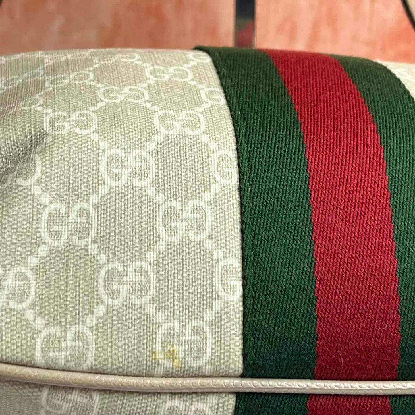 Gucci Ophidia Small Crossbody Bag - Beige and White Canvas
