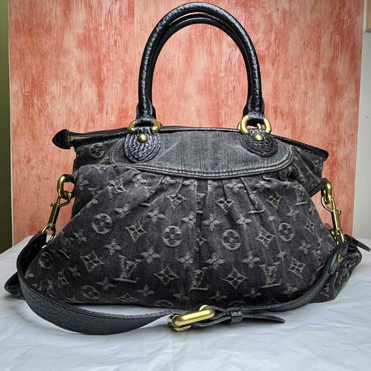 Louis Vuitton	Denim Neo Cabby - Monogram Canvas 9.4"H x 14.2"L x 5.5"W