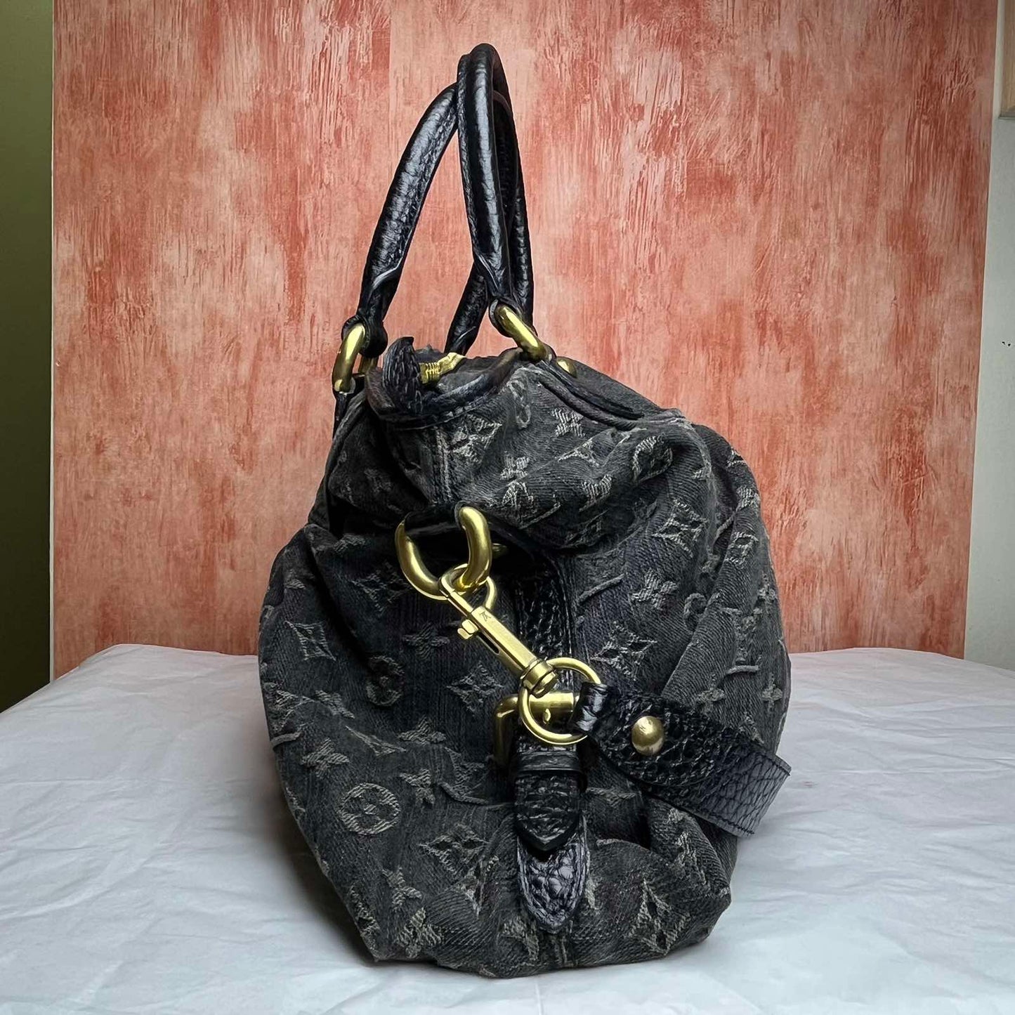 Louis Vuitton	Denim Neo Cabby - Monogram Canvas 9.4"H x 14.2"L x 5.5"W