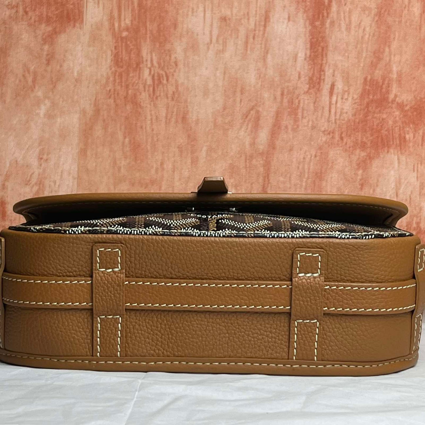 Goyard Belvedere PM Bag - Black & Tan 7"H x 9"L x 2.5"W