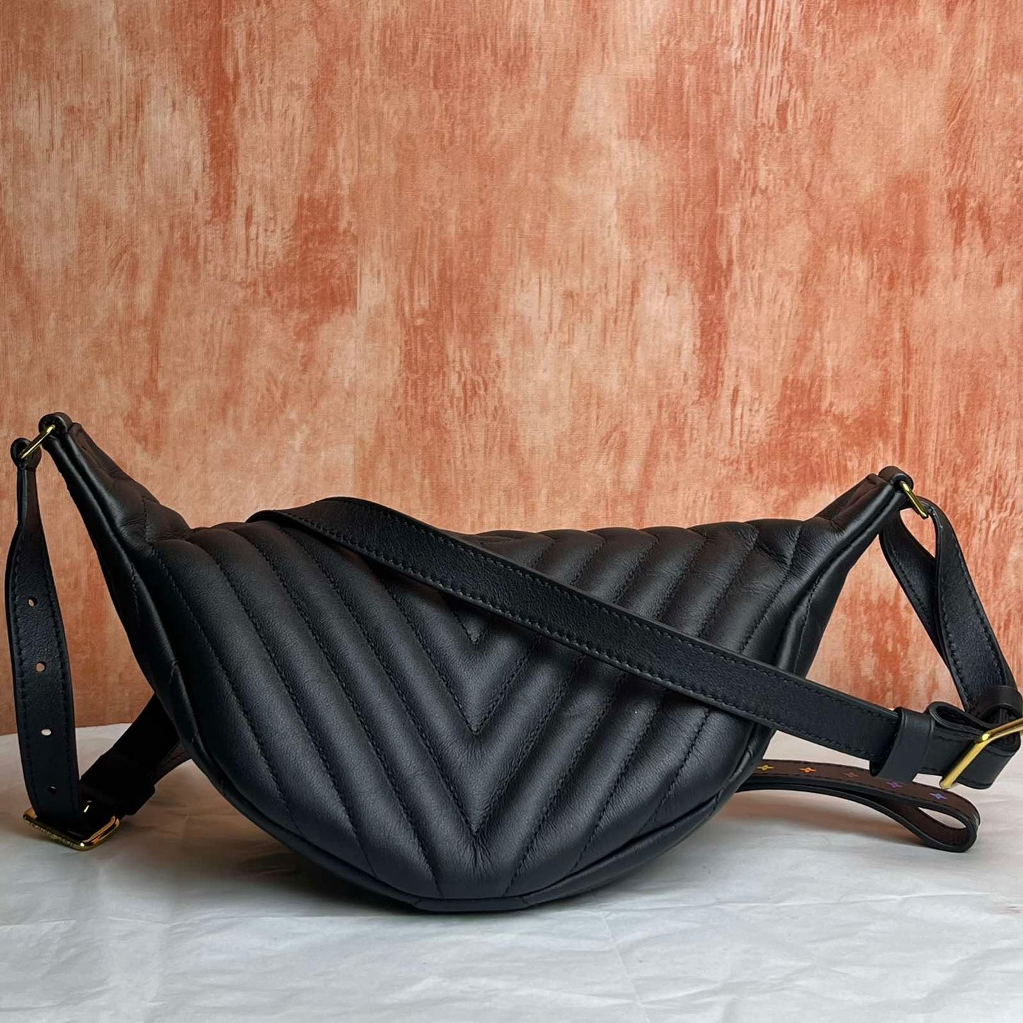 Louis Vuitton New Wave Bumbag Black – 5.1"H x 7.9"L x 1.6"W