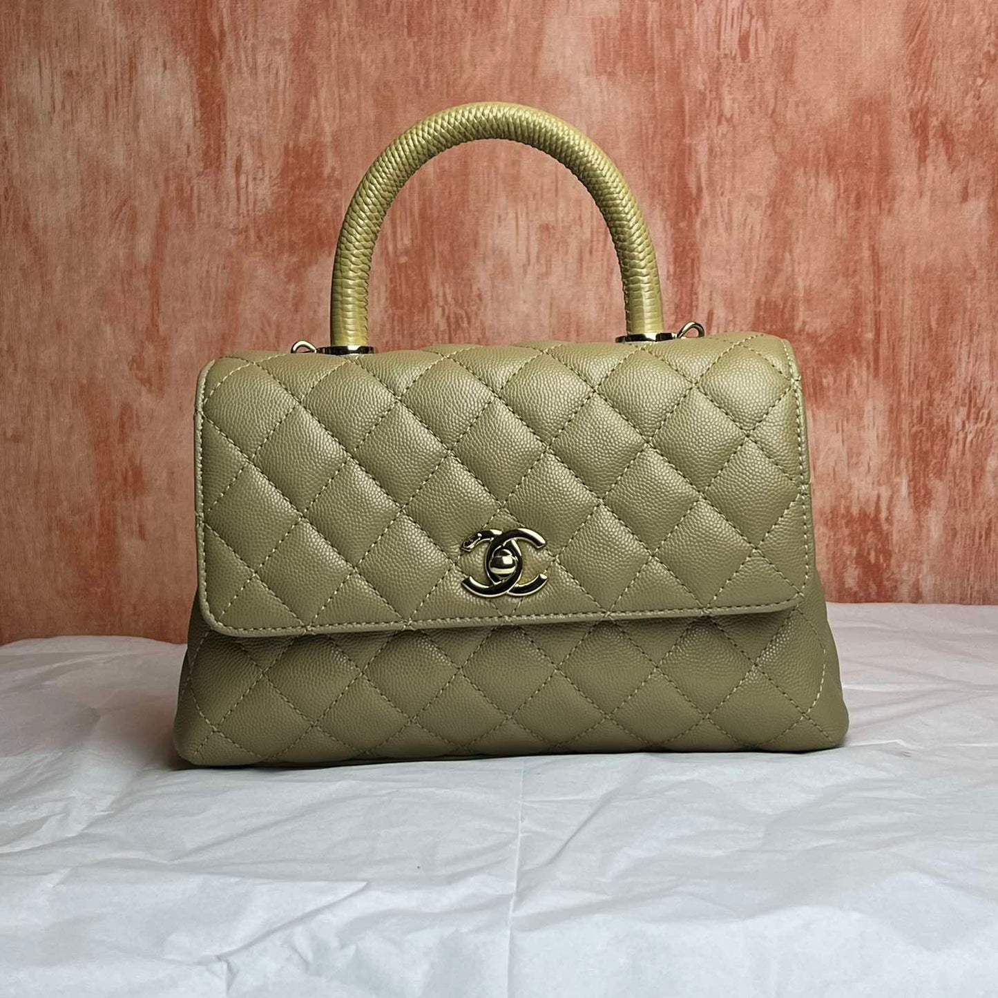 Chanel Coco Chanel Beige – 6.3"H x 9.8"L x 3.9"W