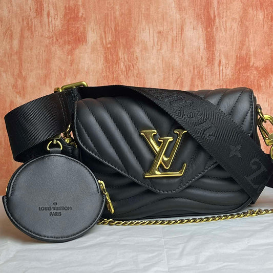 Louis Vuitton Multipochette New Wave Black – 5.1"H x 7.9"L x 1.6"W