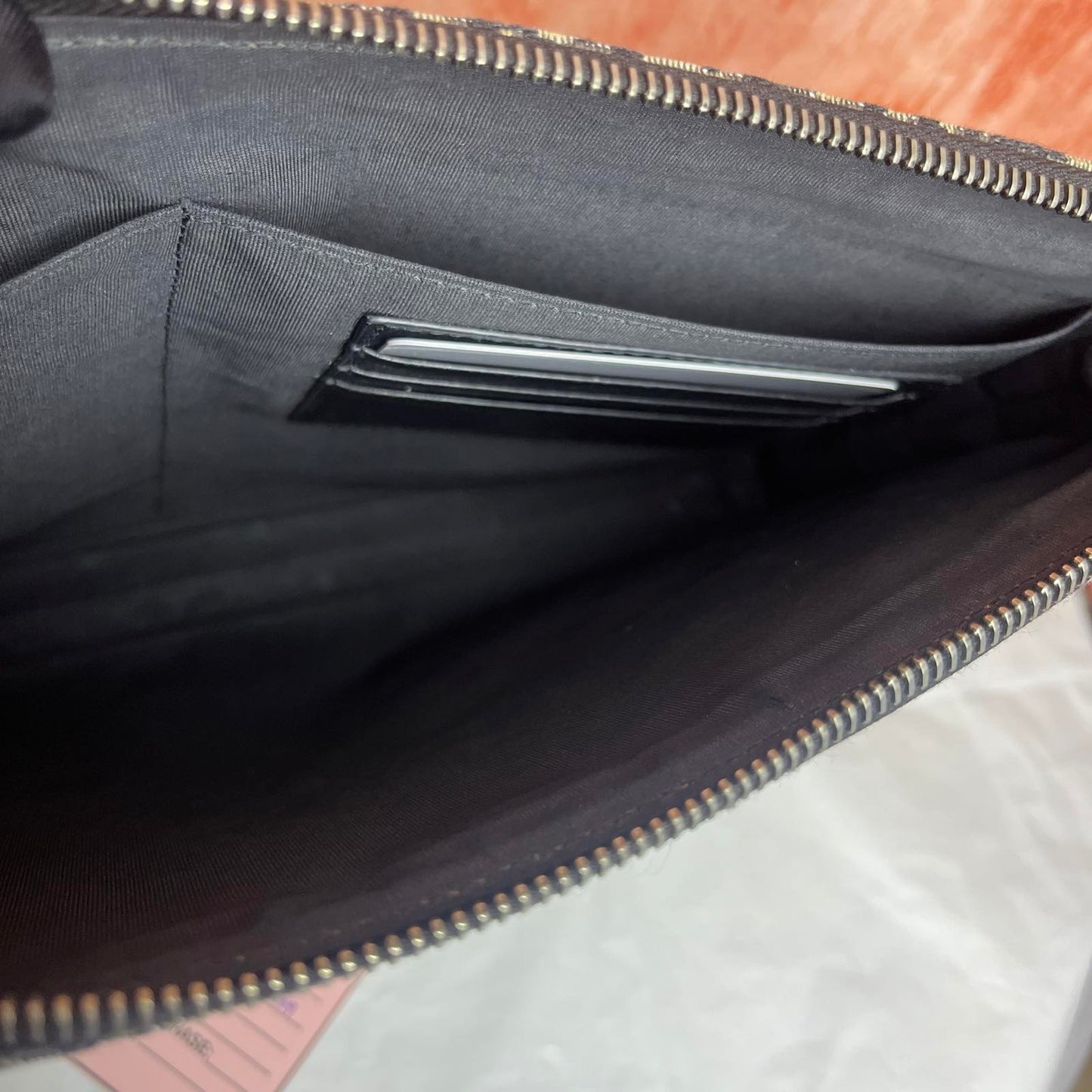 Dior Zipped Pouch – 5.5"H x 7.9"L x 0.4"W