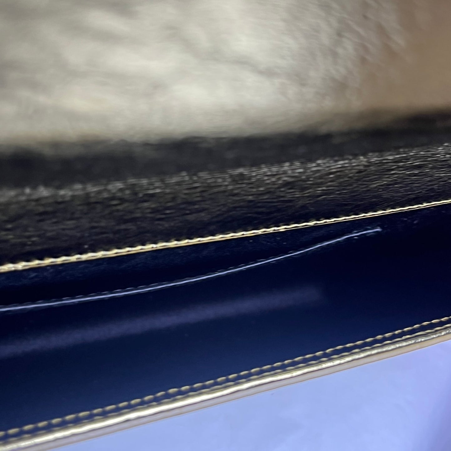 YSL Large Belle De Jour Clutch – Gold 6.3"H x 11.8"L x 1.6"W