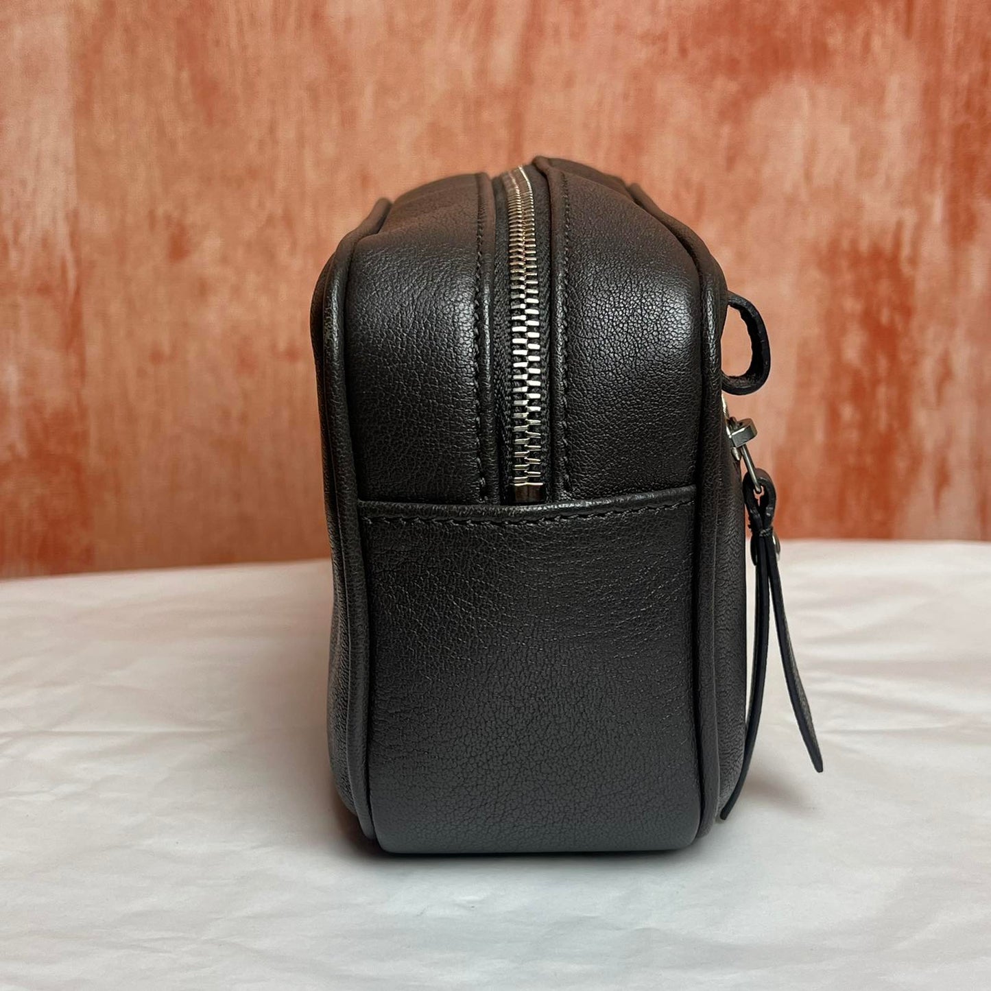 YSL Camera Bag Gray – 6.6"H x 9"L x 2.3"W