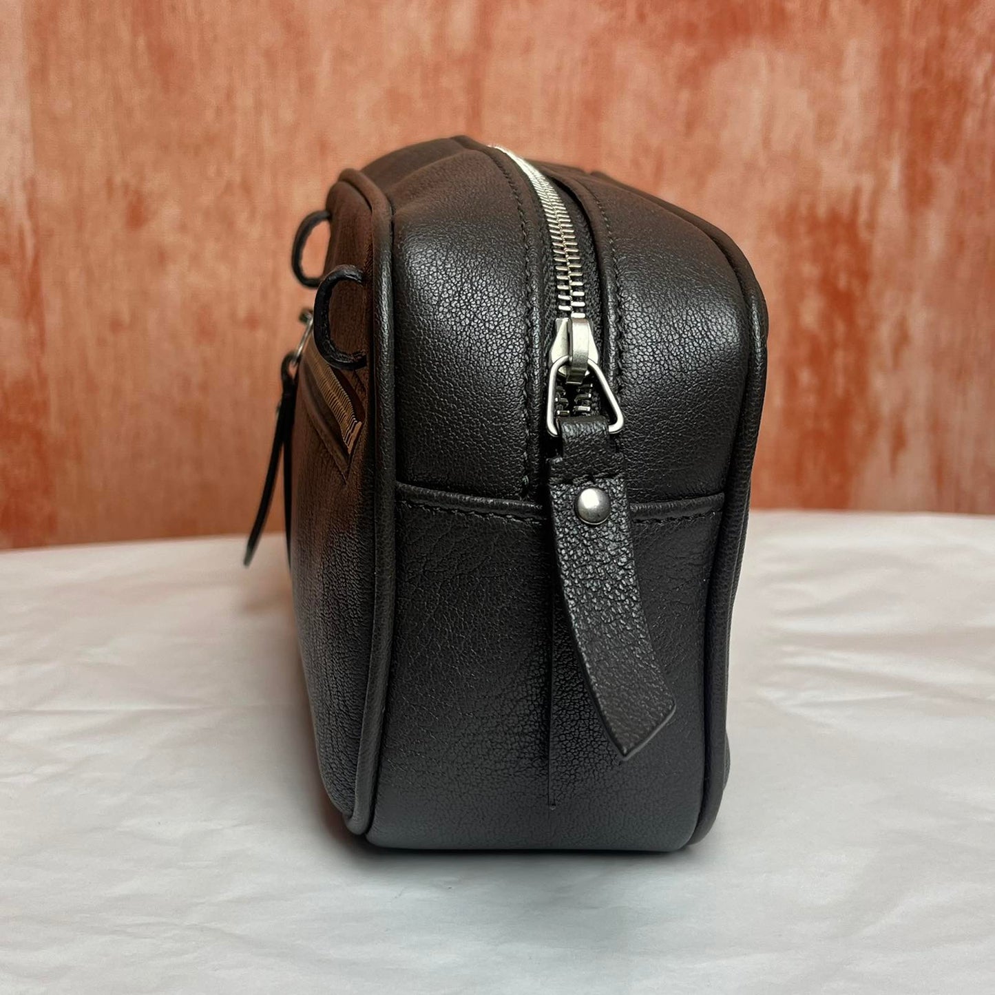 YSL Camera Bag Gray – 6.6"H x 9"L x 2.3"W