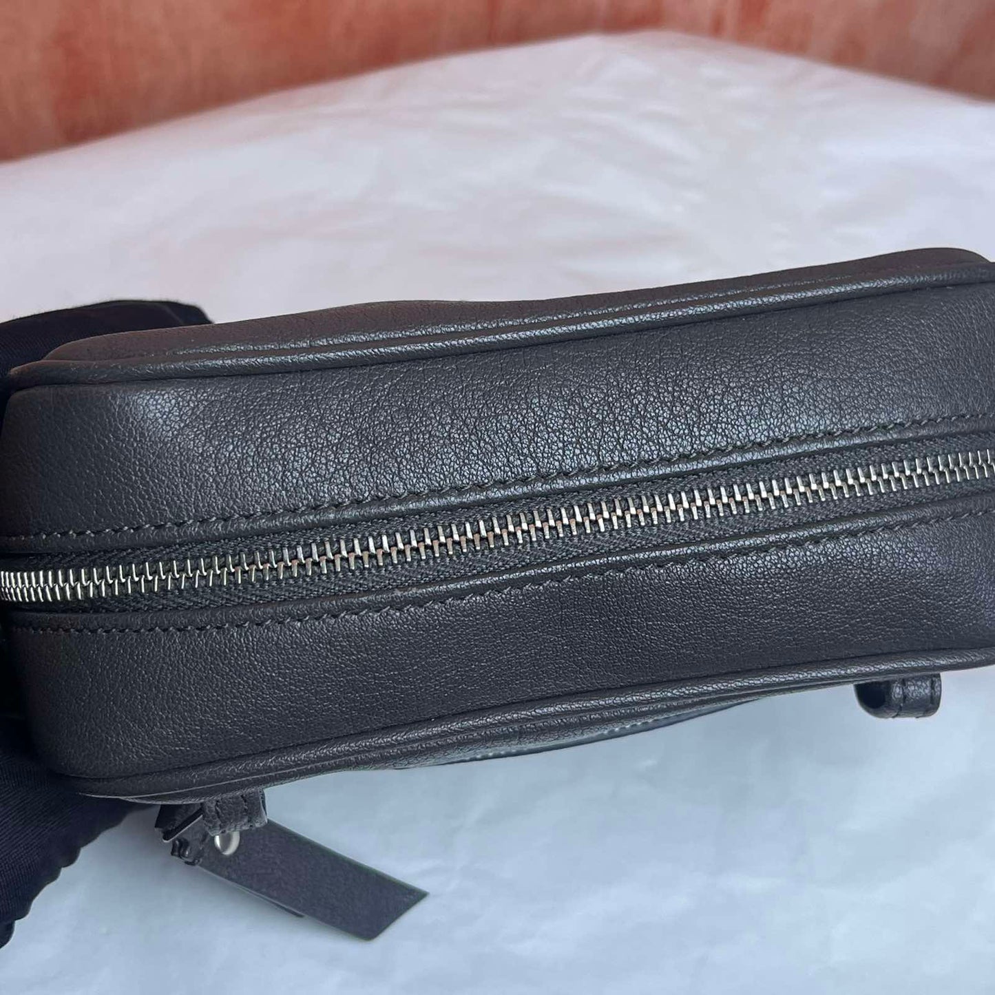 YSL Camera Bag Gray – 6.6"H x 9"L x 2.3"W