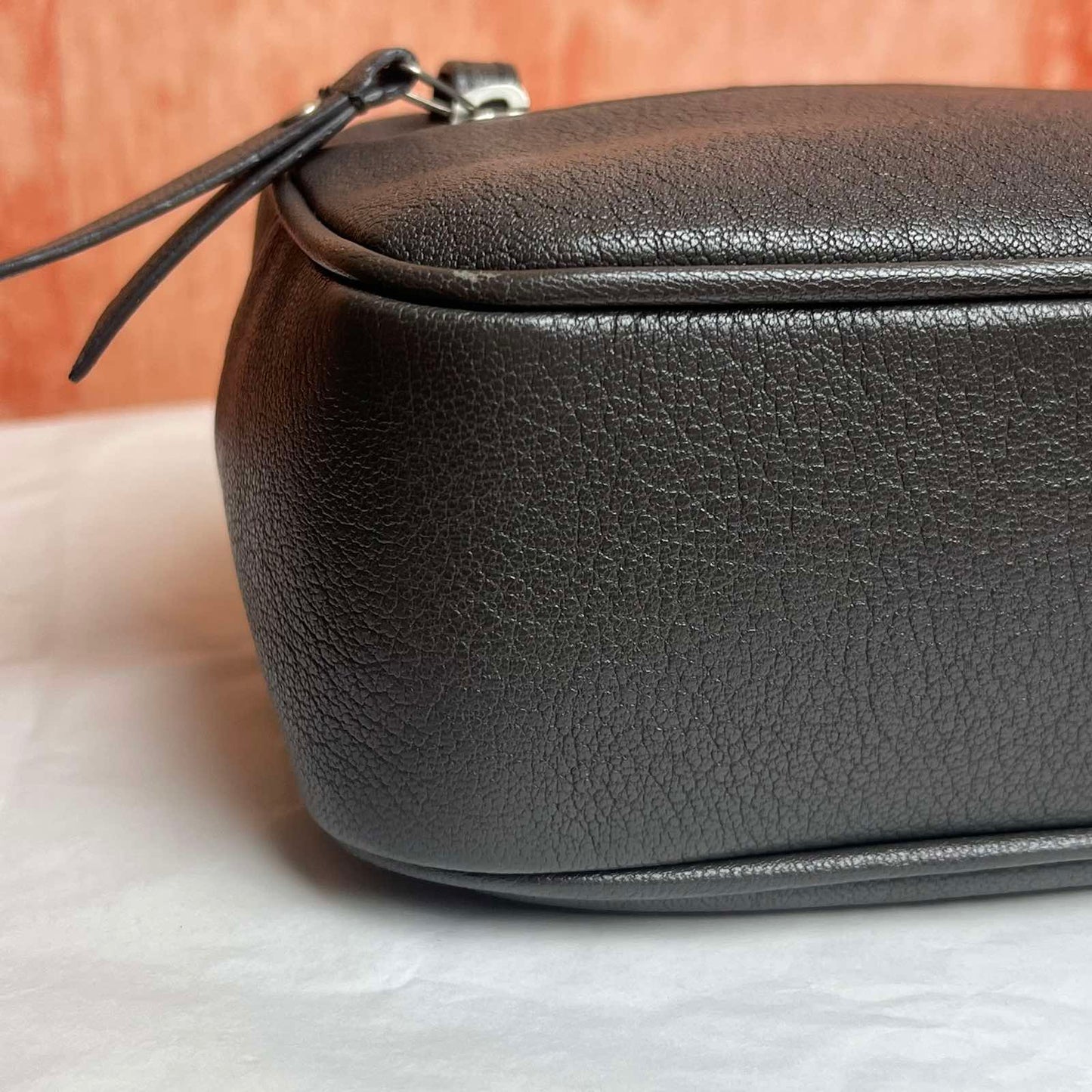 YSL Camera Bag Gray – 6.6"H x 9"L x 2.3"W