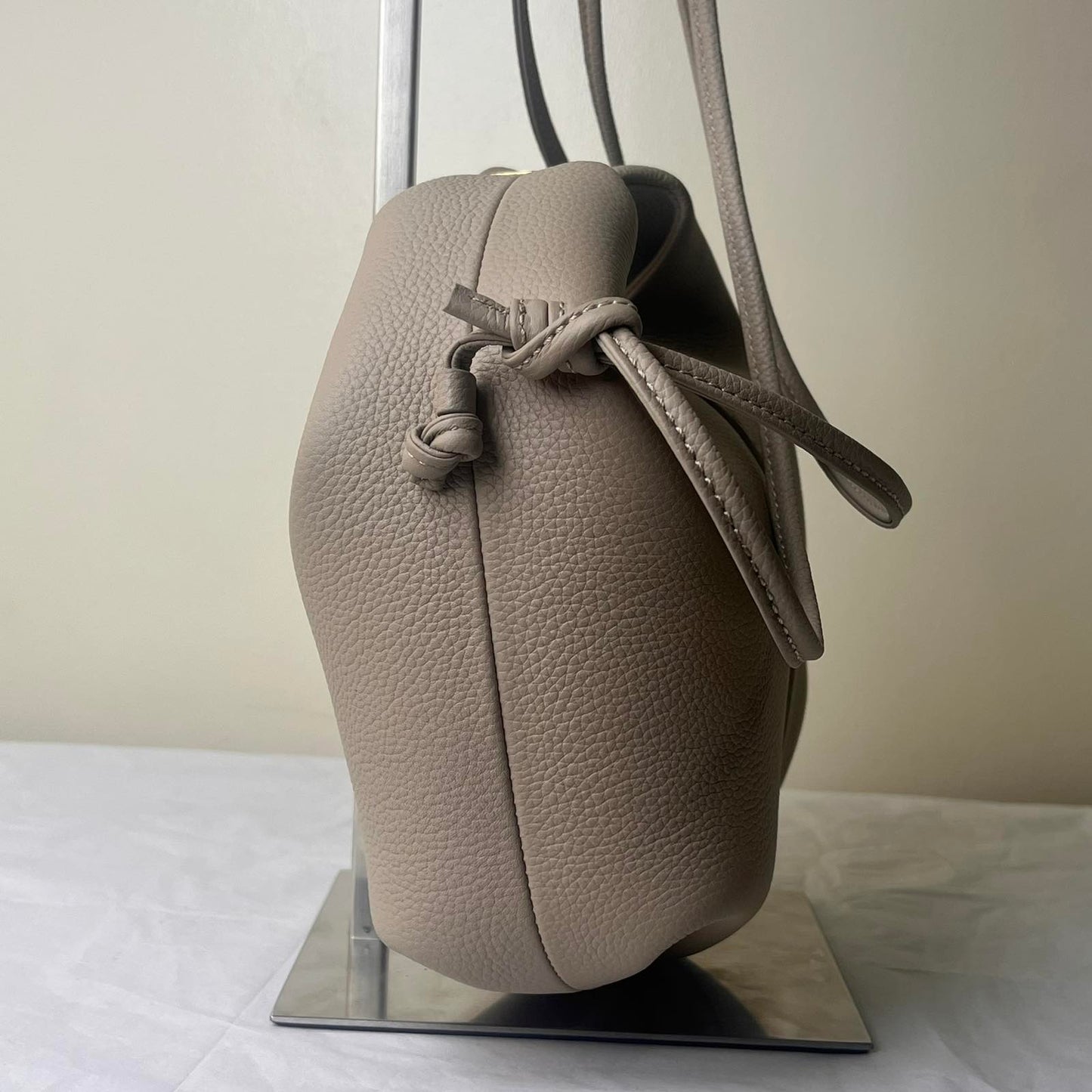 Polène Béri Taupe – 7.9"H x 9.8"L x 4.7"W