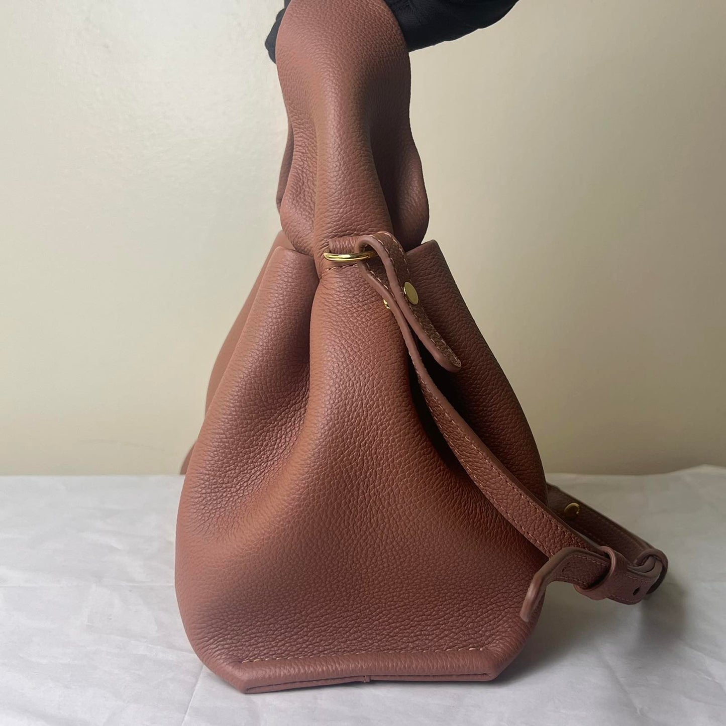Polène Mini Neuf Blush – 6.7"H x 9.4"L x 4.3"W