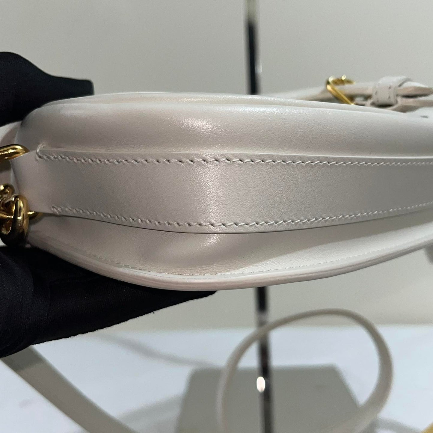 Dior Bobby East-West Bag White – 5"H x 9.5"L x 2.5"W