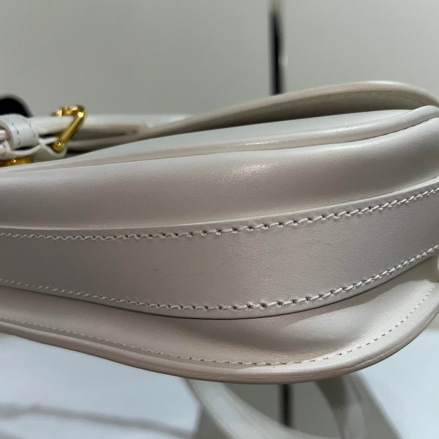 Dior Bobby East-West Bag White – 5"H x 9.5"L x 2.5"W