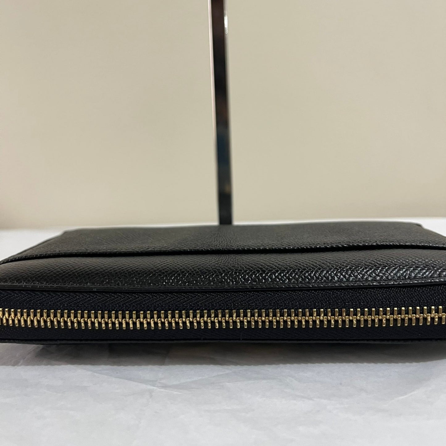 Dolce & Gabbana Zippy Wallet Black – 4"H x 7.5"L x 1"W