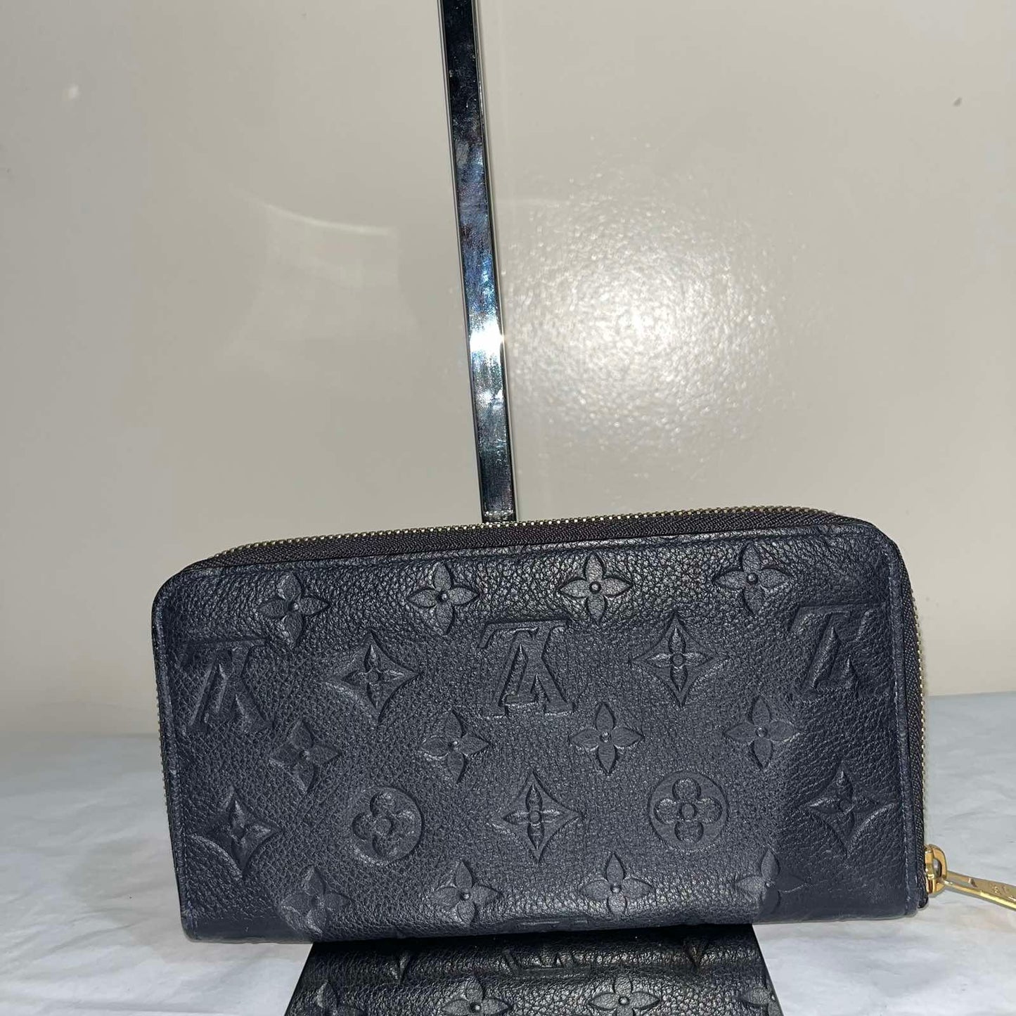 Louis Vuitton Zippy Wallet Empreinte Navy Blue – 4.1"H x 7.7"L x 1"W