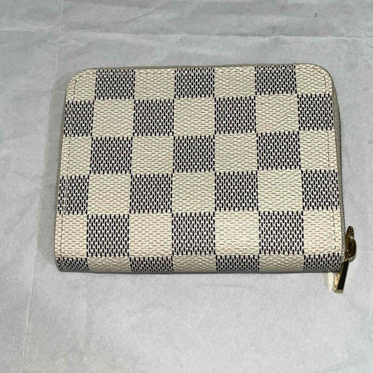 Louis Vuitton Zippy Coin Purse, Damier Azur – 3"H x 4.3"L x 0.8"W