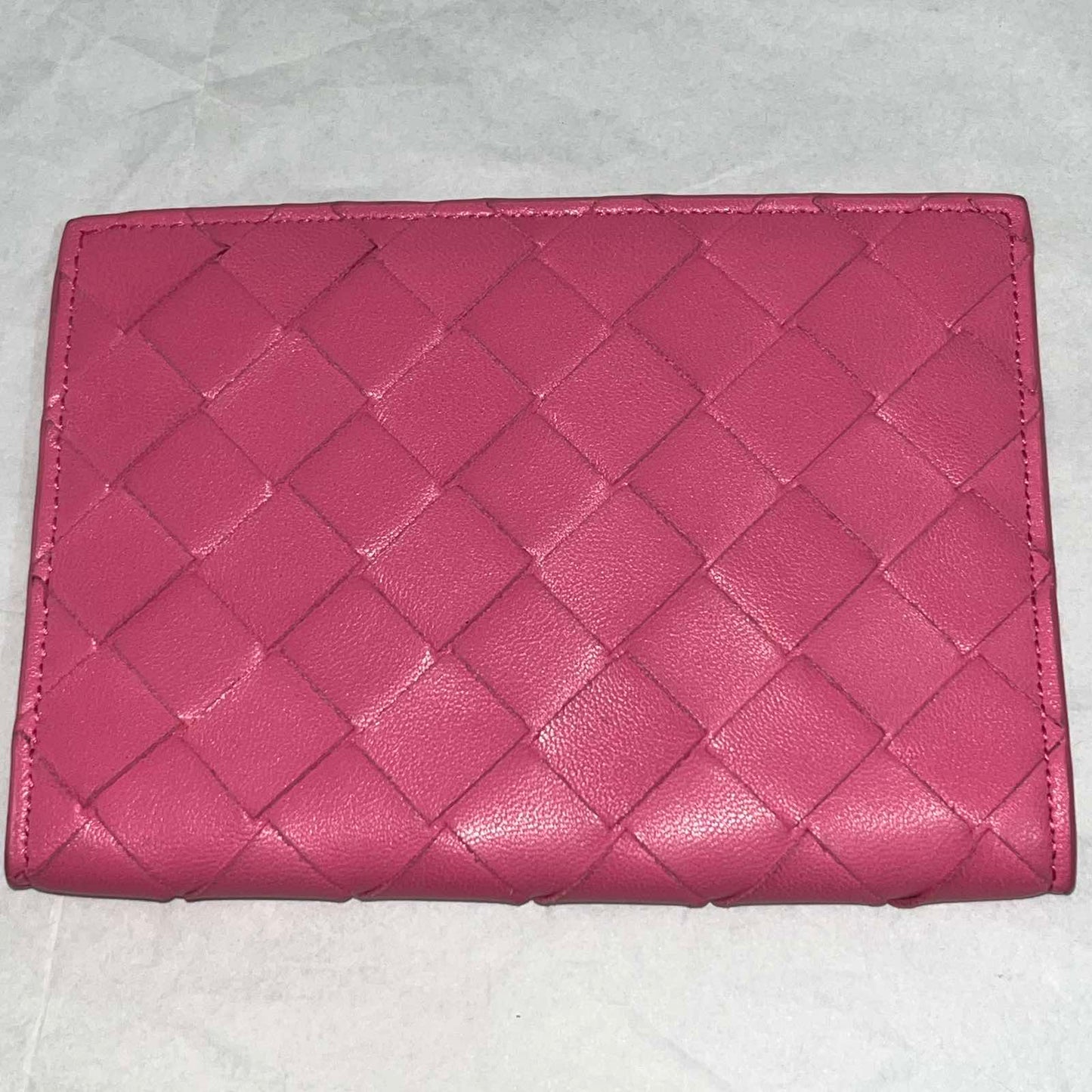 Bottega Veneta Passport Holder, Pink – 5.5"H x 3.9"L