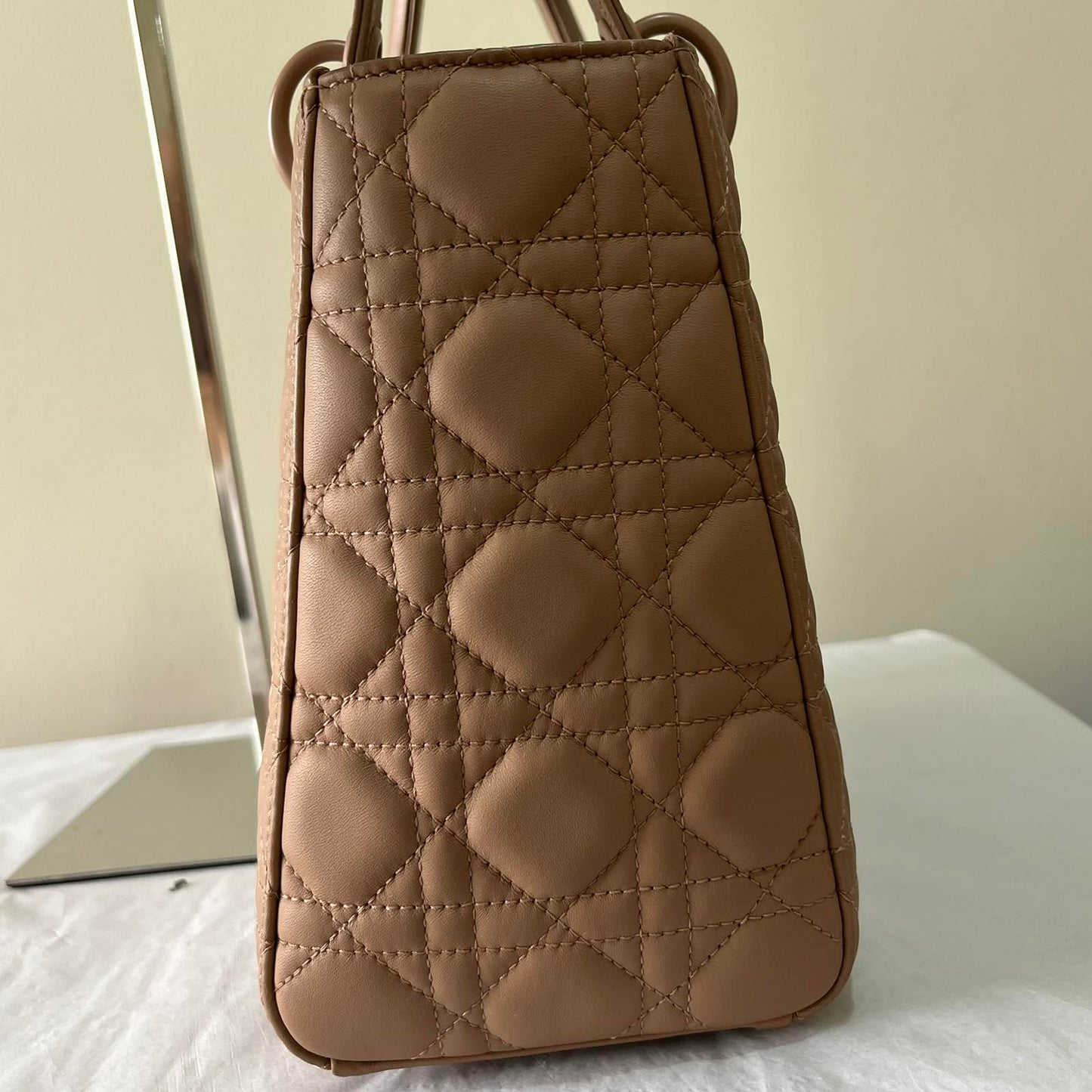 Dior Lady Dior My ABCDior Bag Beige – 7.9"H x 9.4"L x 4.3"W