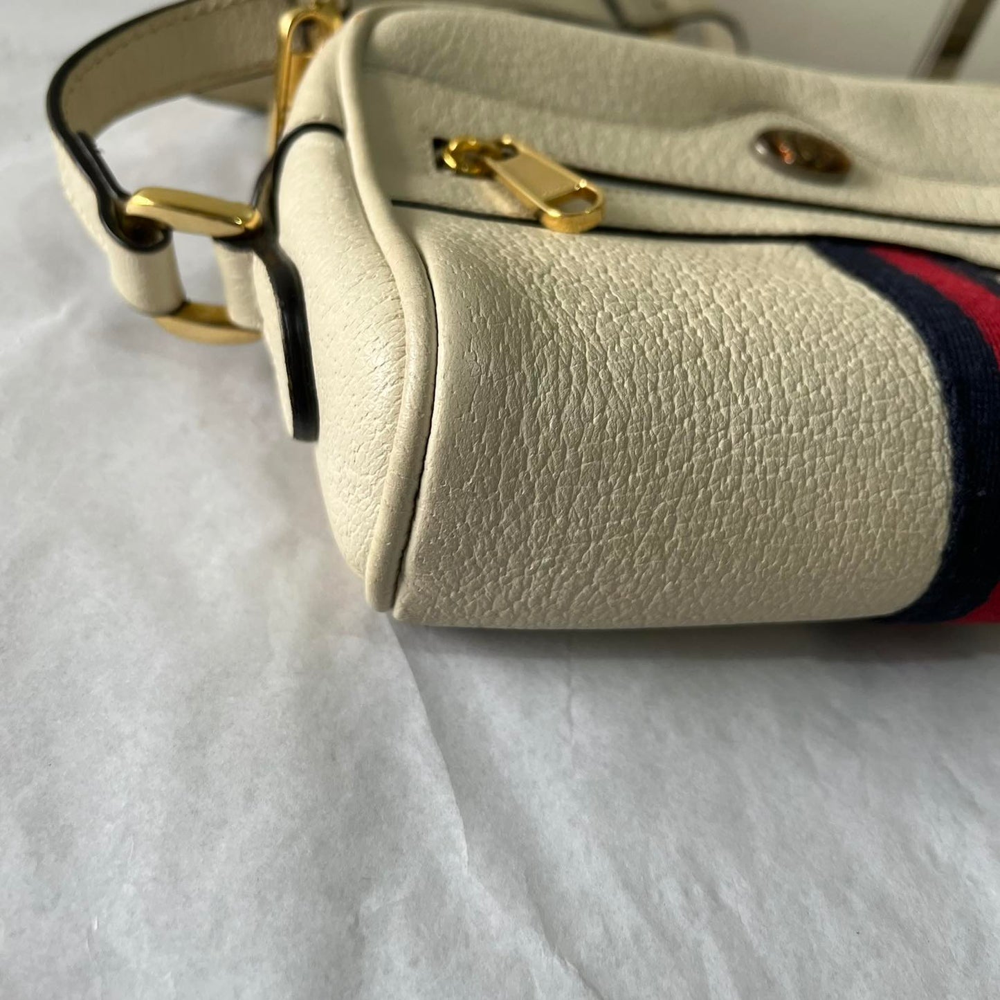 Gucci Mini Ophidia Crossbody Bag – 6.5"H x 7.5"L x 2"W