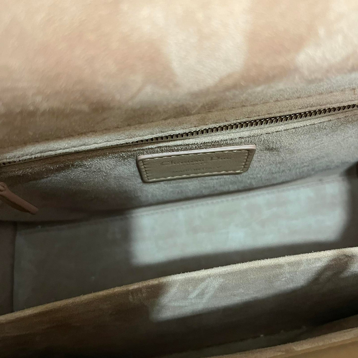 Dior Lady Dior My ABCDior Bag Beige – 7.9"H x 9.4"L x 4.3"W