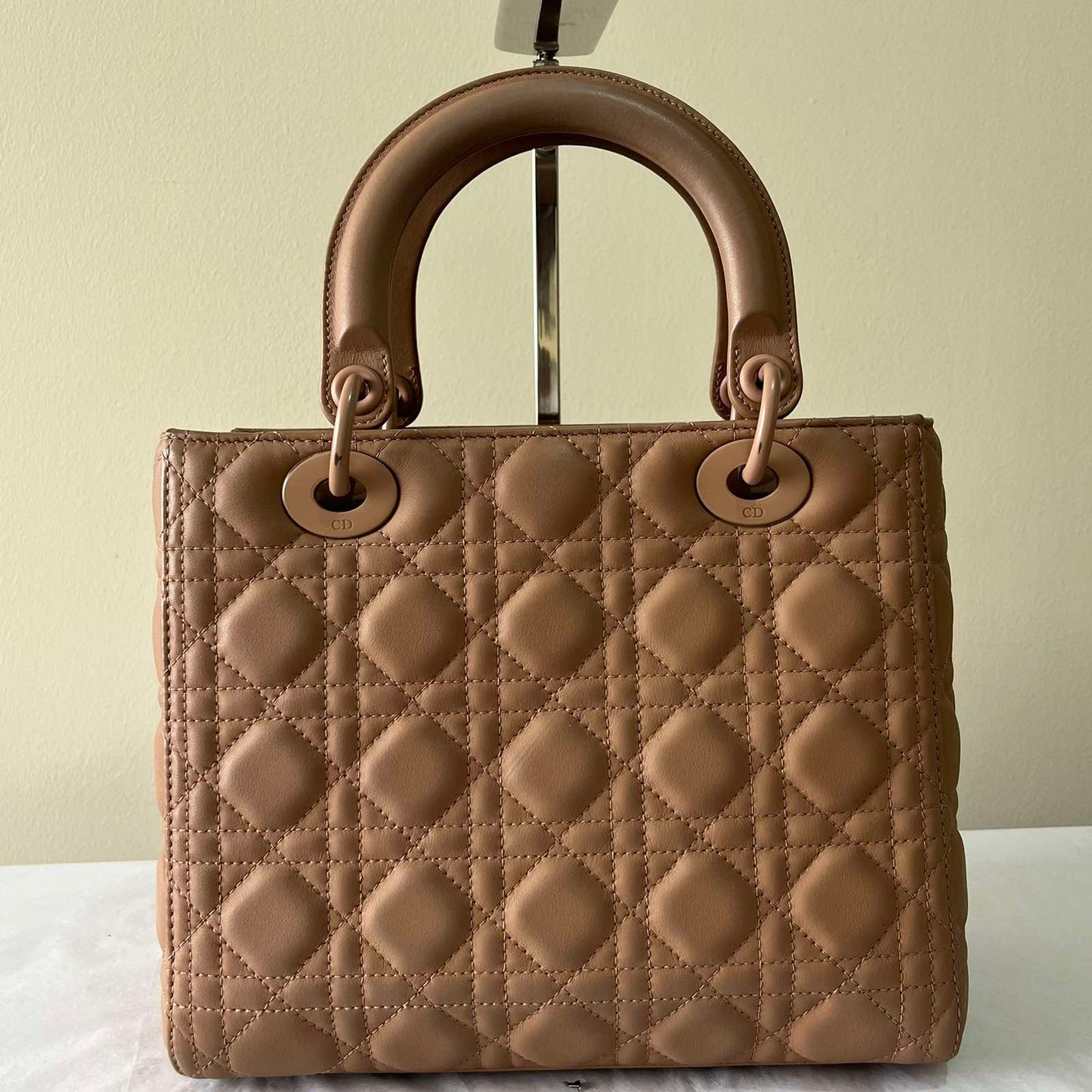 Dior Lady Dior My ABCDior Bag Beige – 7.9"H x 9.4"L x 4.3"W