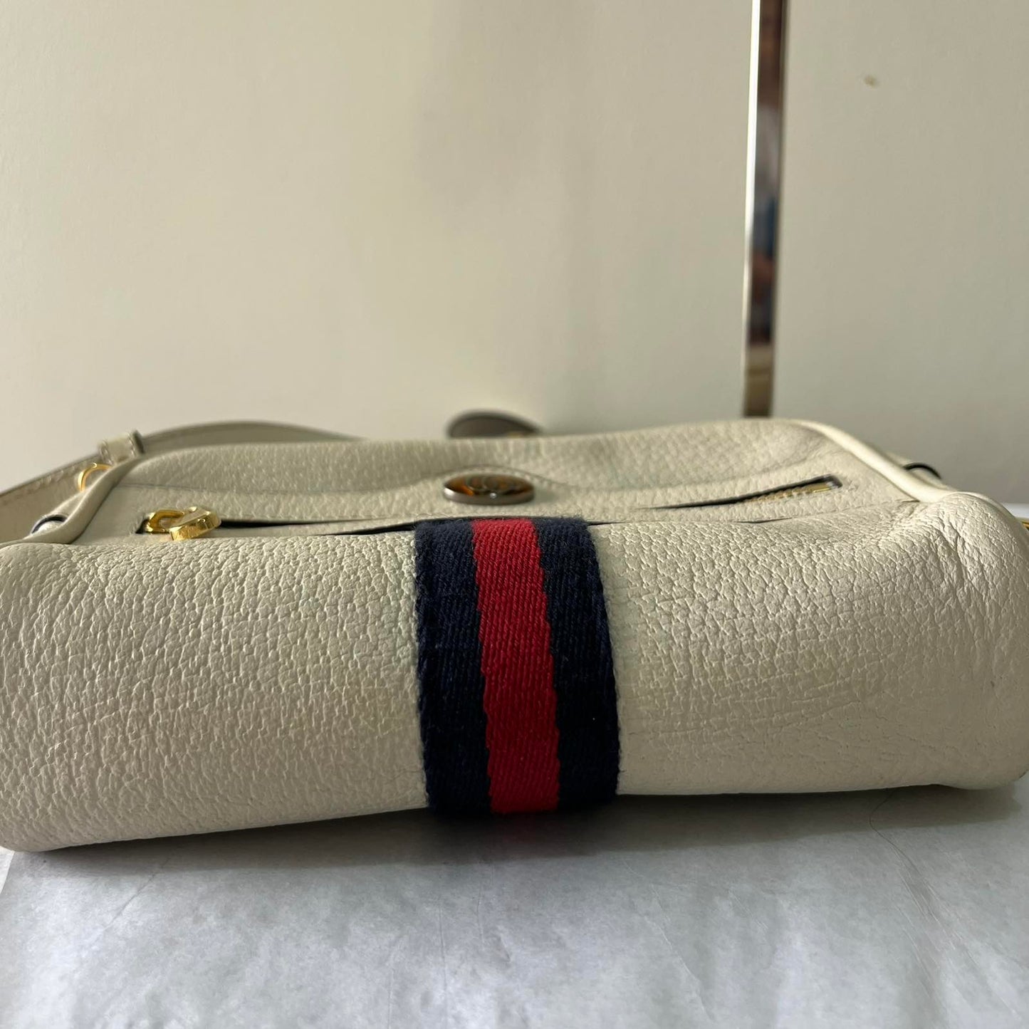 Gucci Mini Ophidia Crossbody Bag – 6.5"H x 7.5"L x 2"W