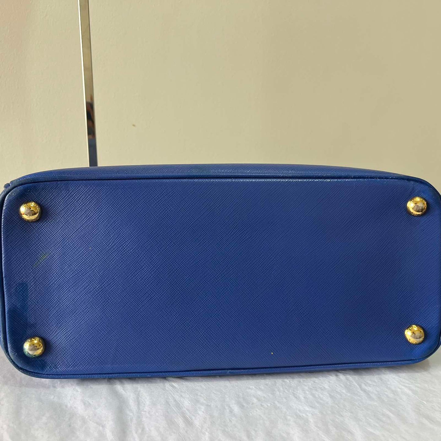 Prada Galleria Saffiano Blue – 9"H x 13"L x 5.5"W