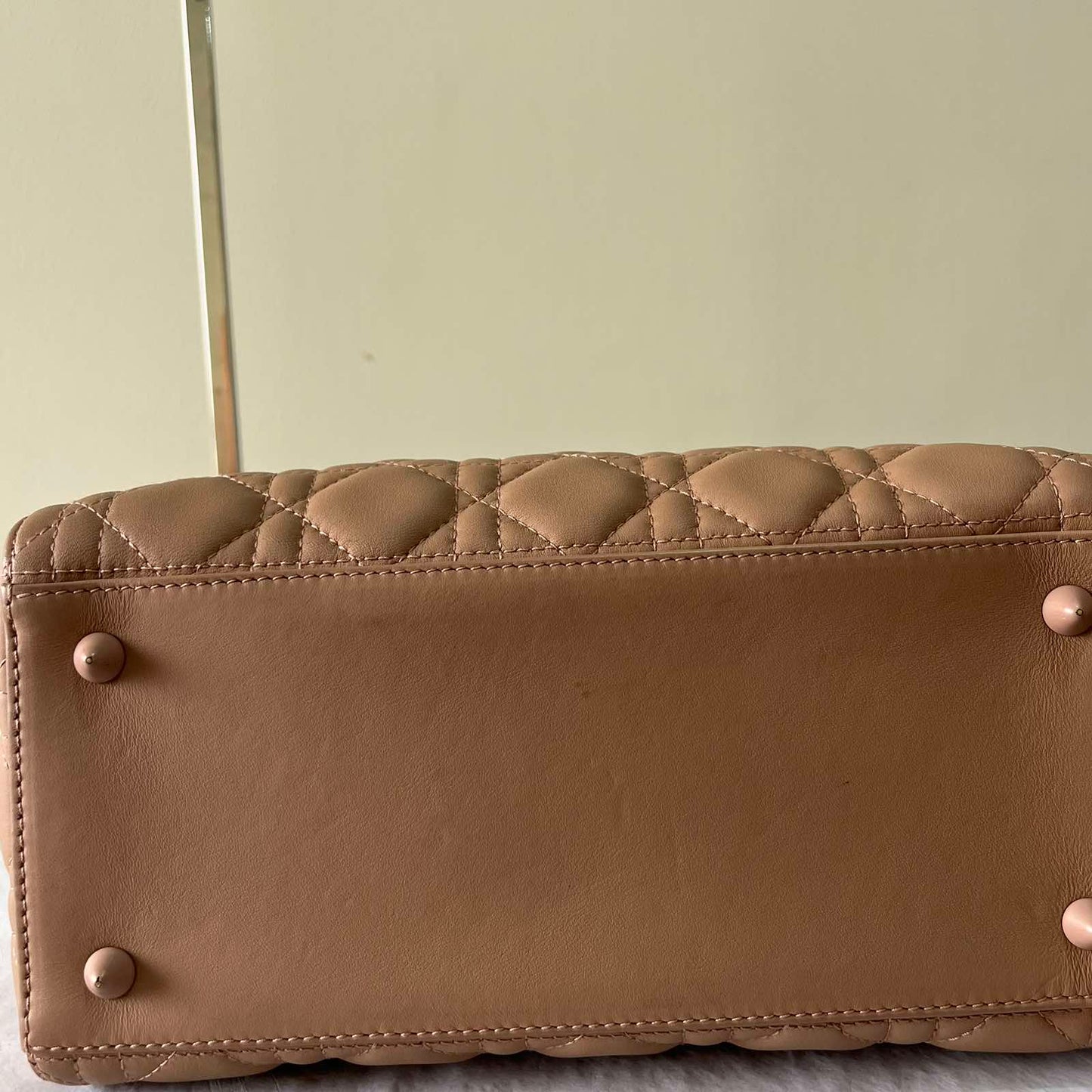 Dior Lady Dior My ABCDior Bag Beige – 7.9"H x 9.4"L x 4.3"W