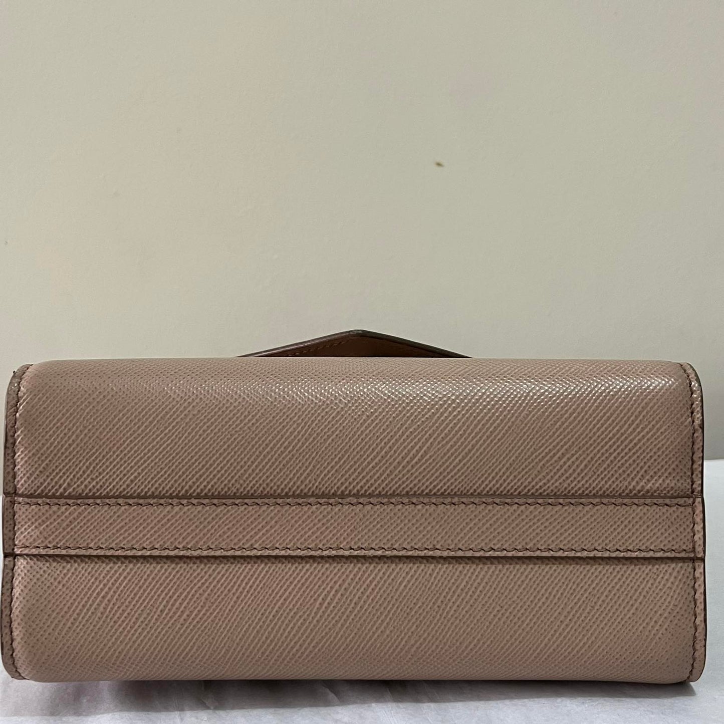 Prada Saffiano Small Pink Beige – 7.5"H x 10"L x 4.5"W