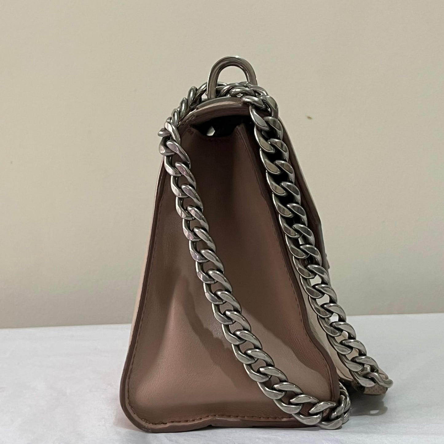 Prada Saffiano Small Pink Beige – 7.5"H x 10"L x 4.5"W