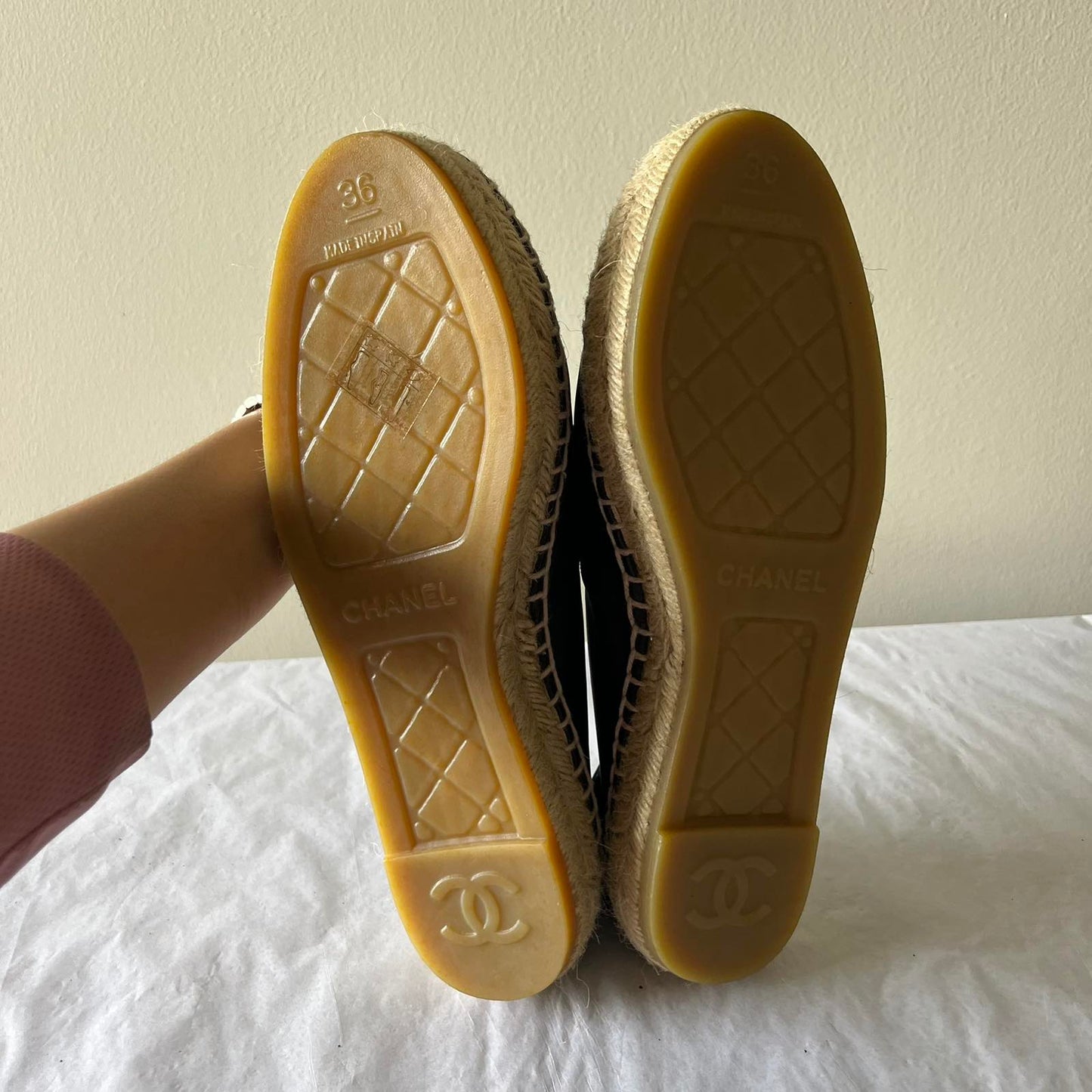 Chanel Espadrille Black – Size 36.5 Women