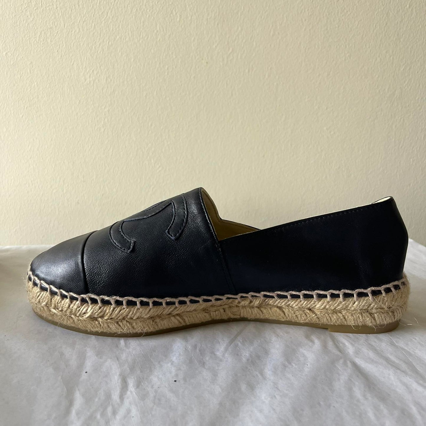 Chanel Espadrille Black – Size 36.5 Women