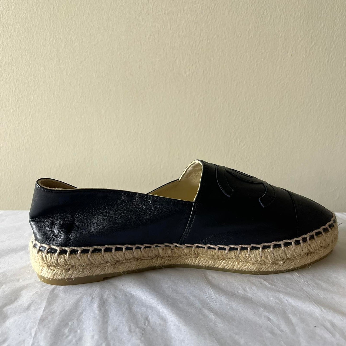 Chanel Espadrille Black – Size 36.5 Women