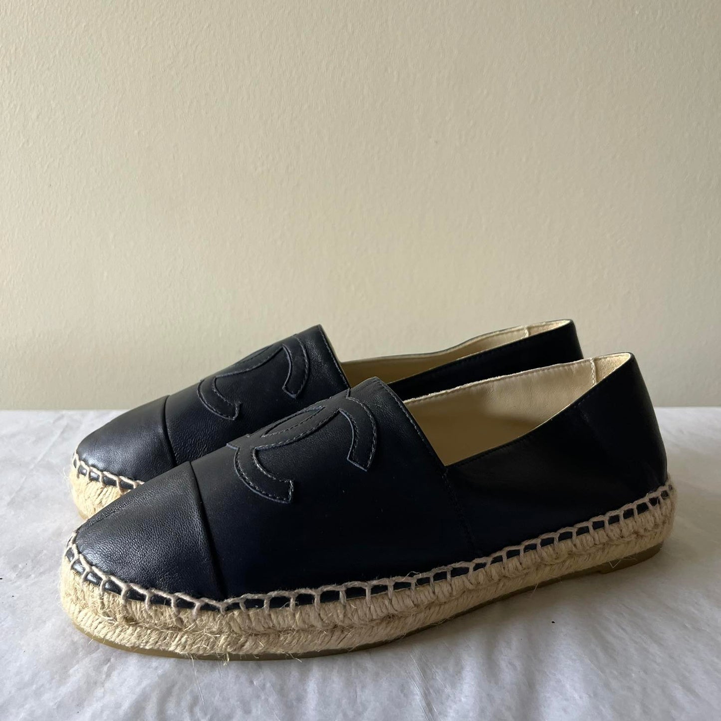 Chanel Espadrille Black – Size 36.5 Women