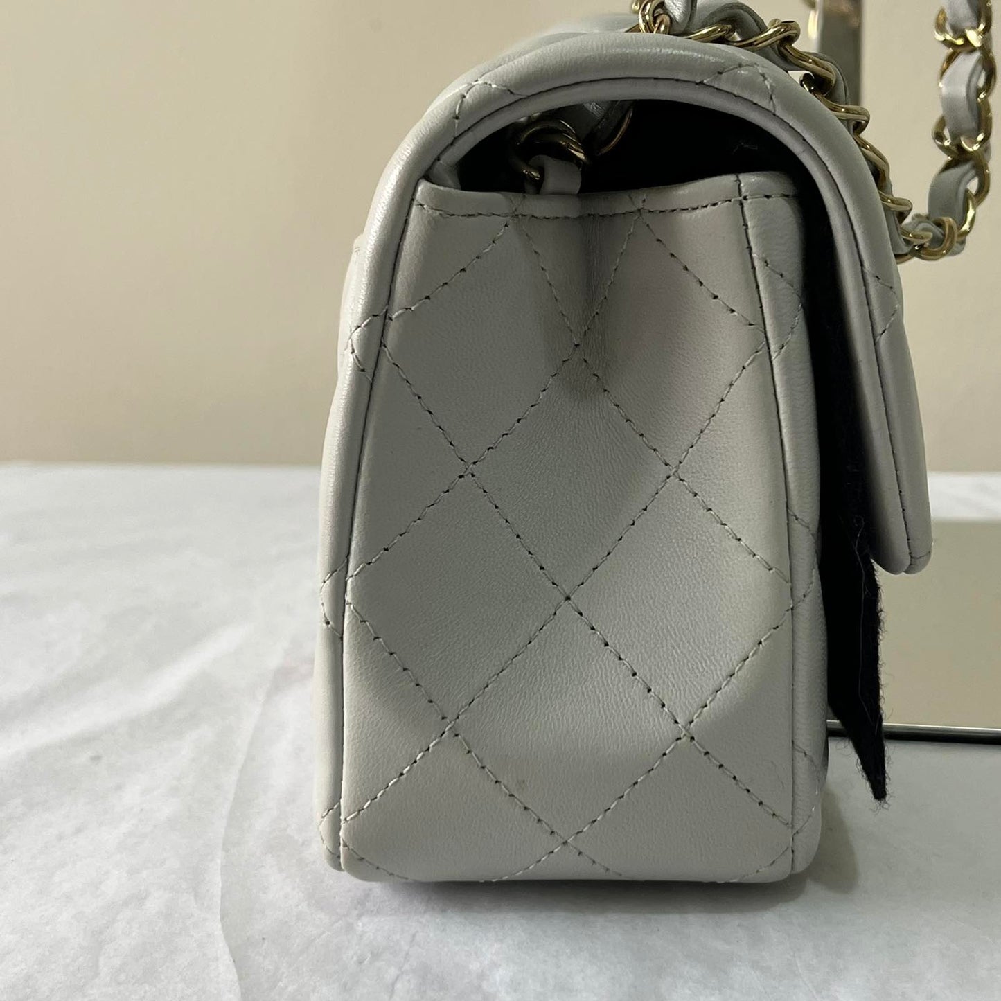 Chanel Mini Classic Flap – 5"H x 8"L x 2"D