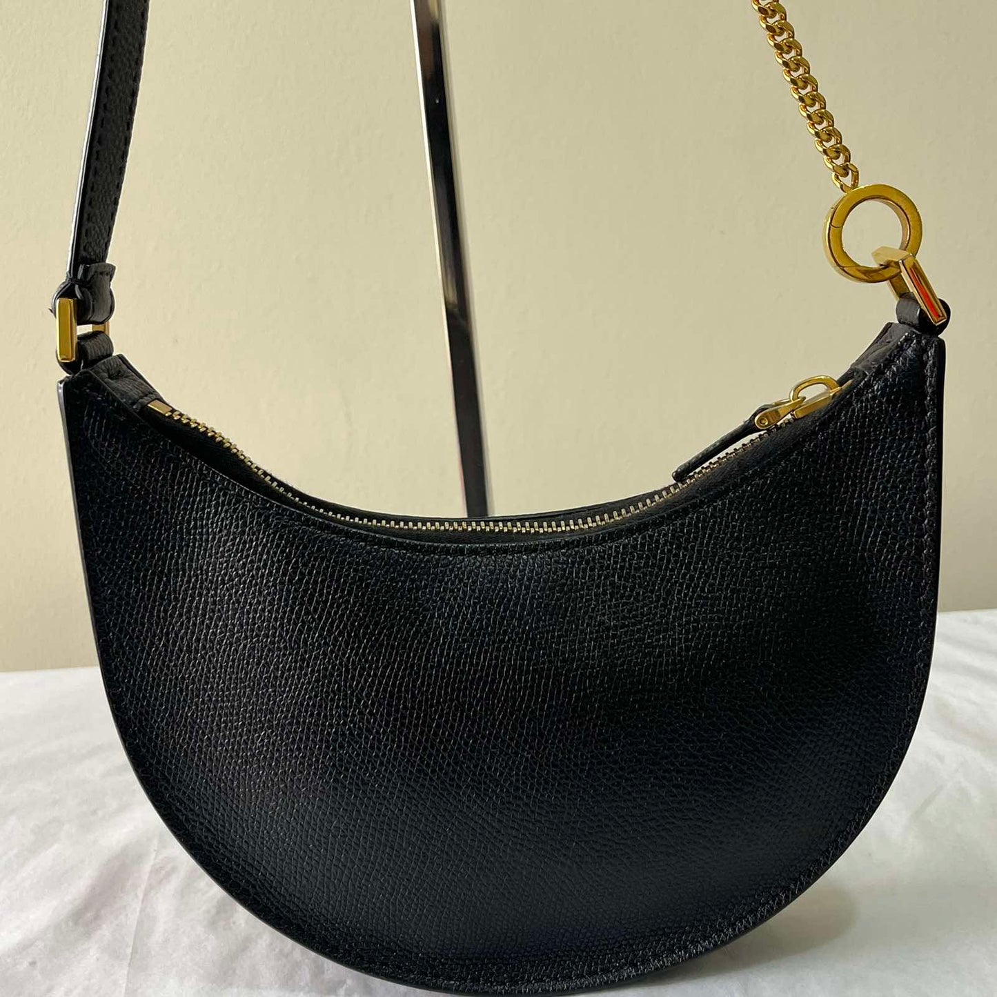 Valentino Garavani Grainy Calfskin Mini Black – 5.5"H x 7.5"L x 2.4"W