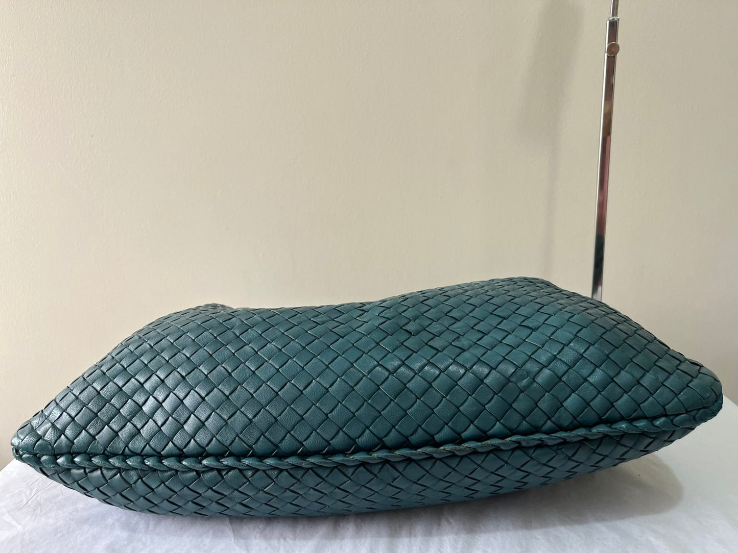 Bottega Venetta Intrecciato Hobo - Teal– 12.2"H x 16.5"L x 2.4"W