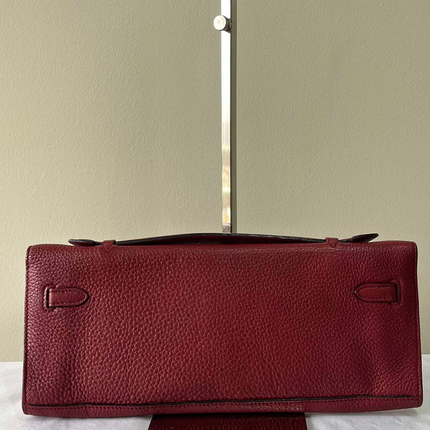 Hermès Kelly Purse Maroon – 7.5"H x 10"L x 3.5"W