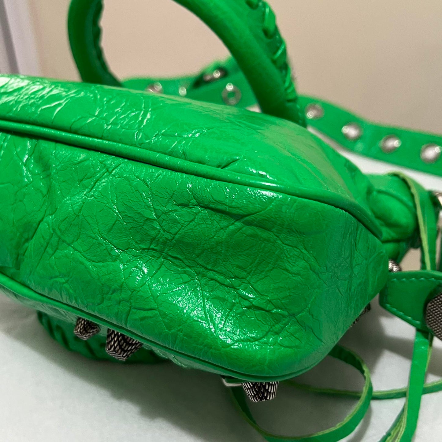 Balenciaga Neo Cagole Mini Green – 5.1"H x 9.8"L x 3.9"W