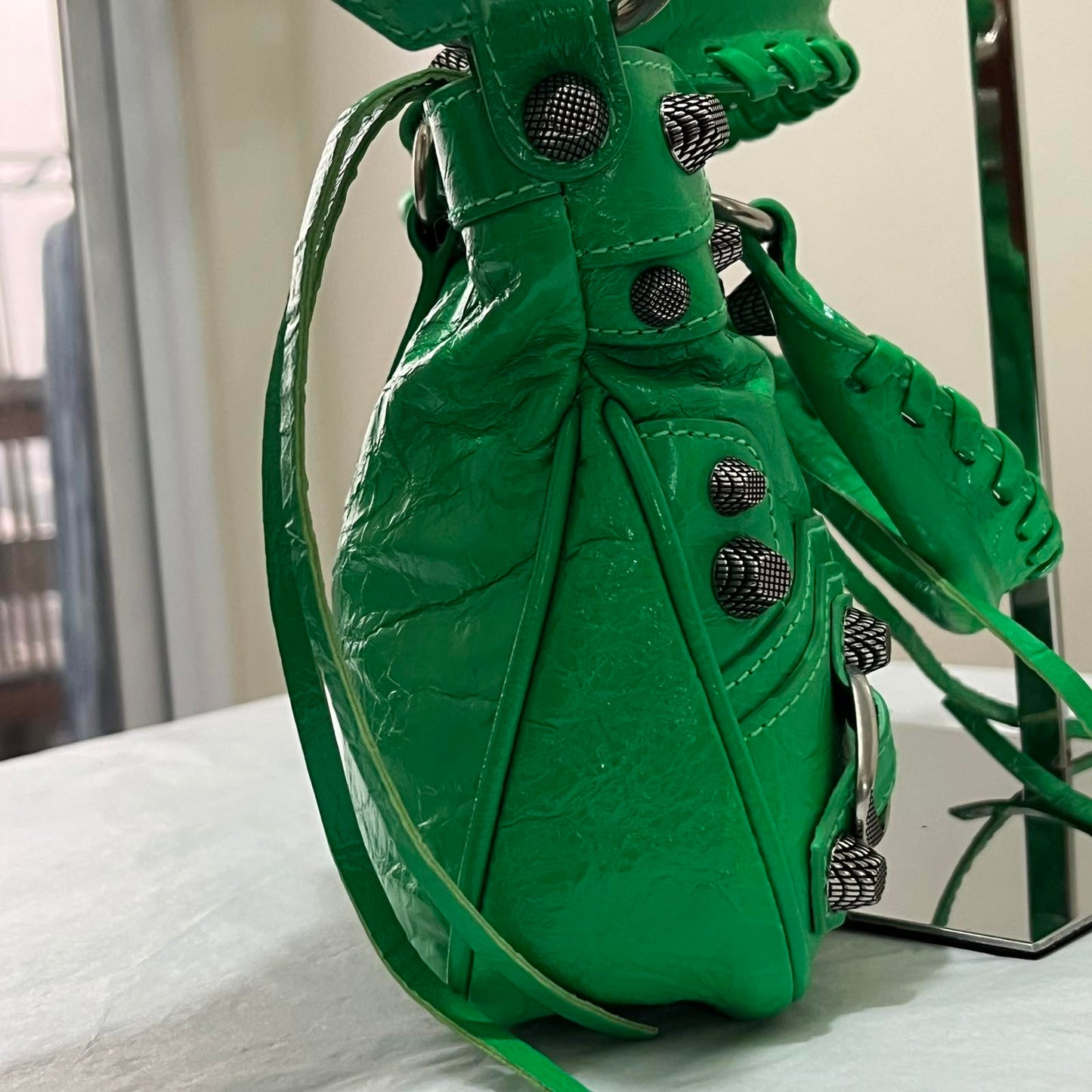 Balenciaga Neo Cagole Mini Green – 5.1"H x 9.8"L x 3.9"W