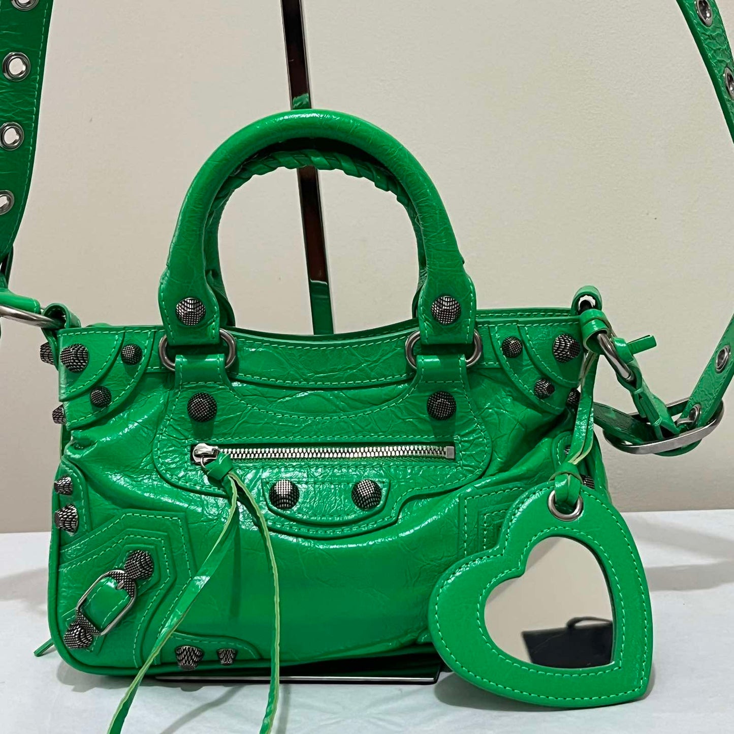 Balenciaga Neo Cagole Mini Green – 5.1"H x 9.8"L x 3.9"W