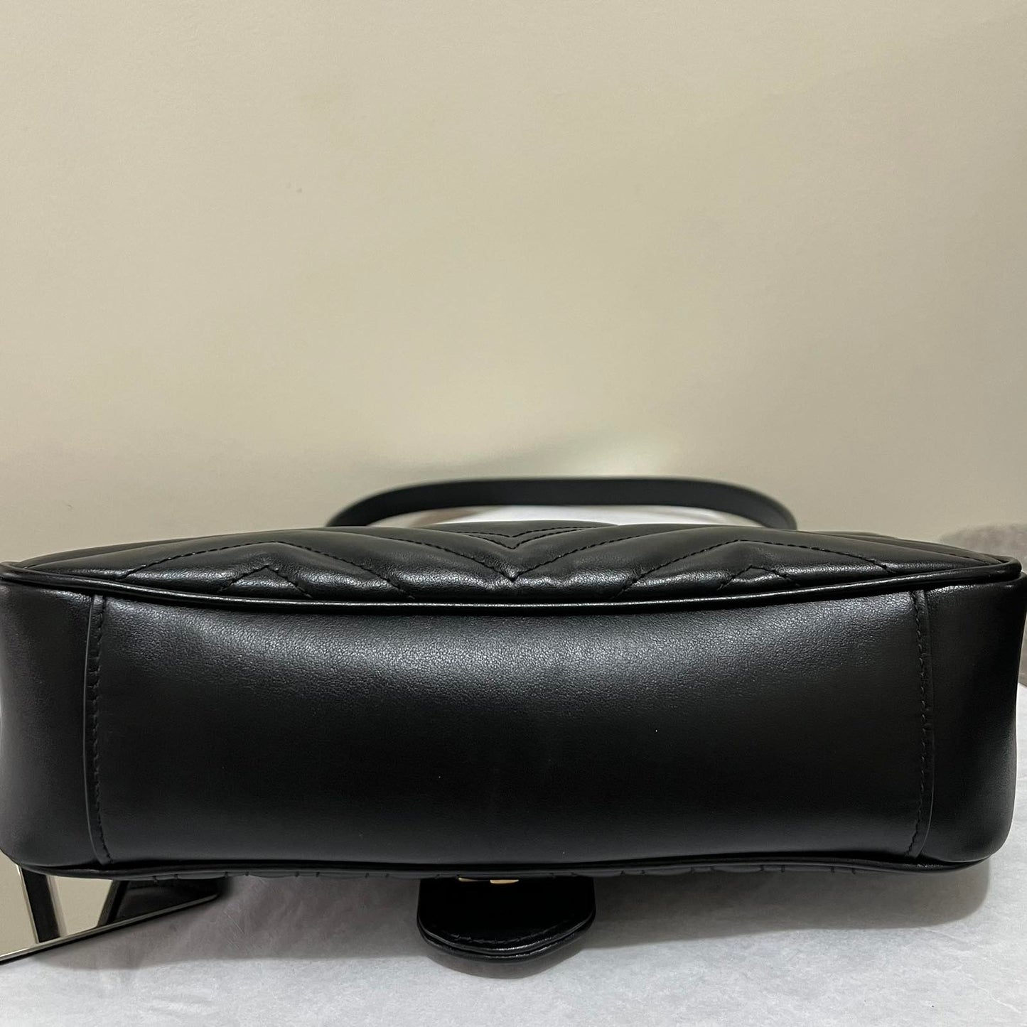 Gucci Marmont Black GHW – 5.5"H x 9.5"L x 3"W