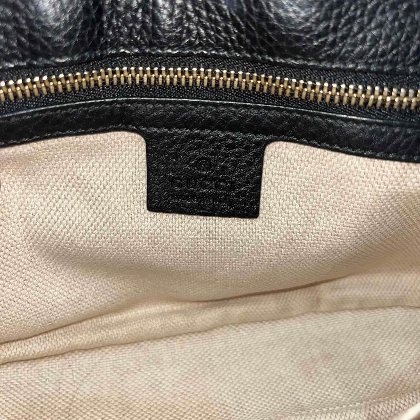 Gucci Soho Sling Bag – 6.7"H x 8.3"L x 2.8"W