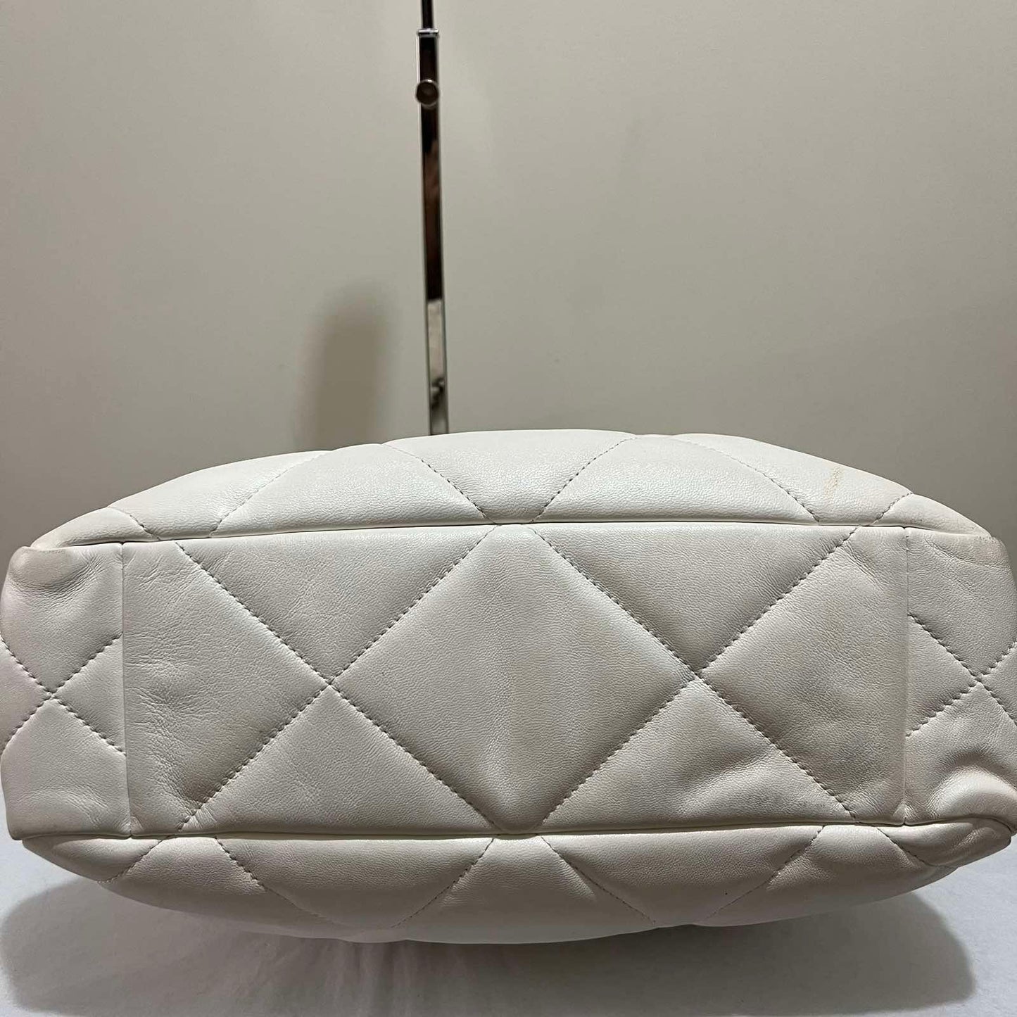 Chanel C19 Grand Shopping Tote White – 10"H x 13.4"L x 5"W