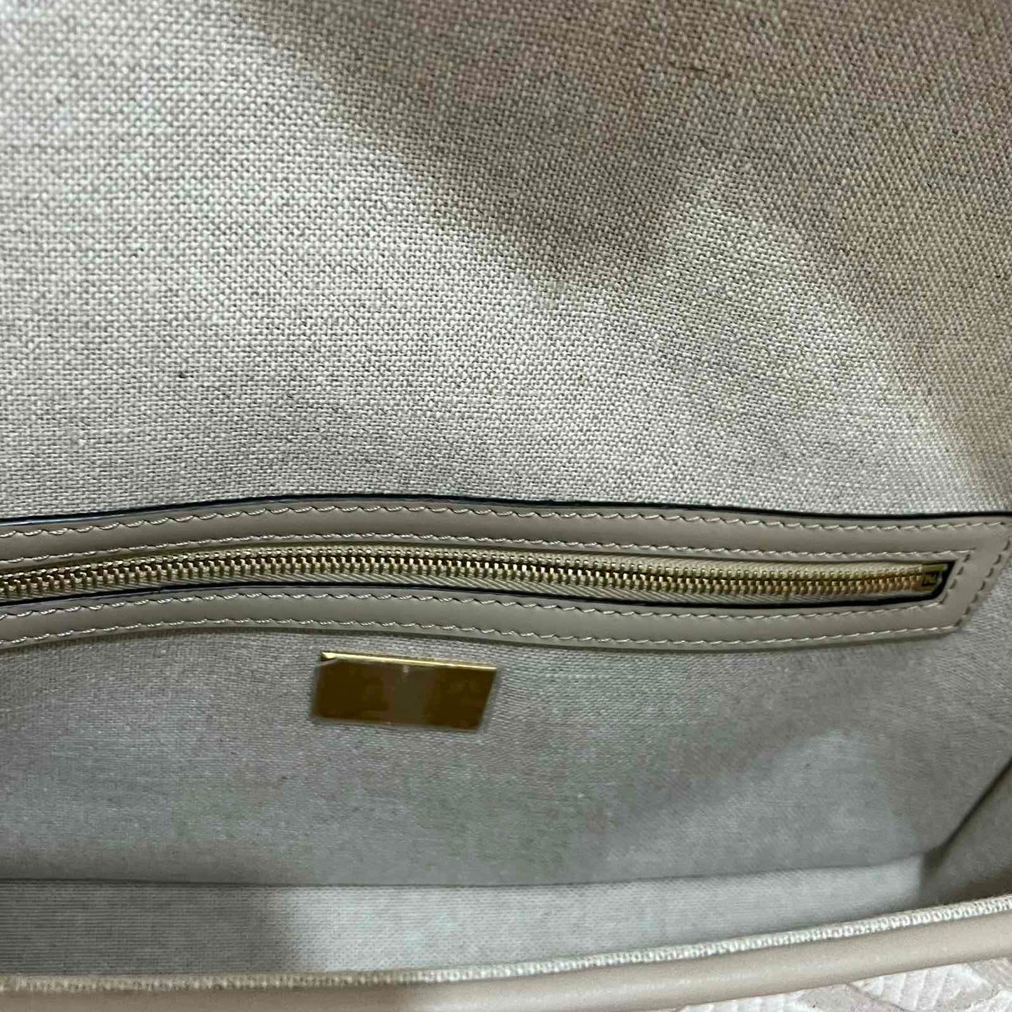 Fendi Baguette White – 6"H x 10.6"L x 2.2"W