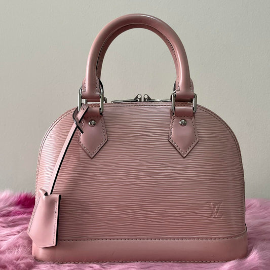 Louis Vuitton Alma BB Epi Pink – 6.7"H x 9.8"L x 4.7"W