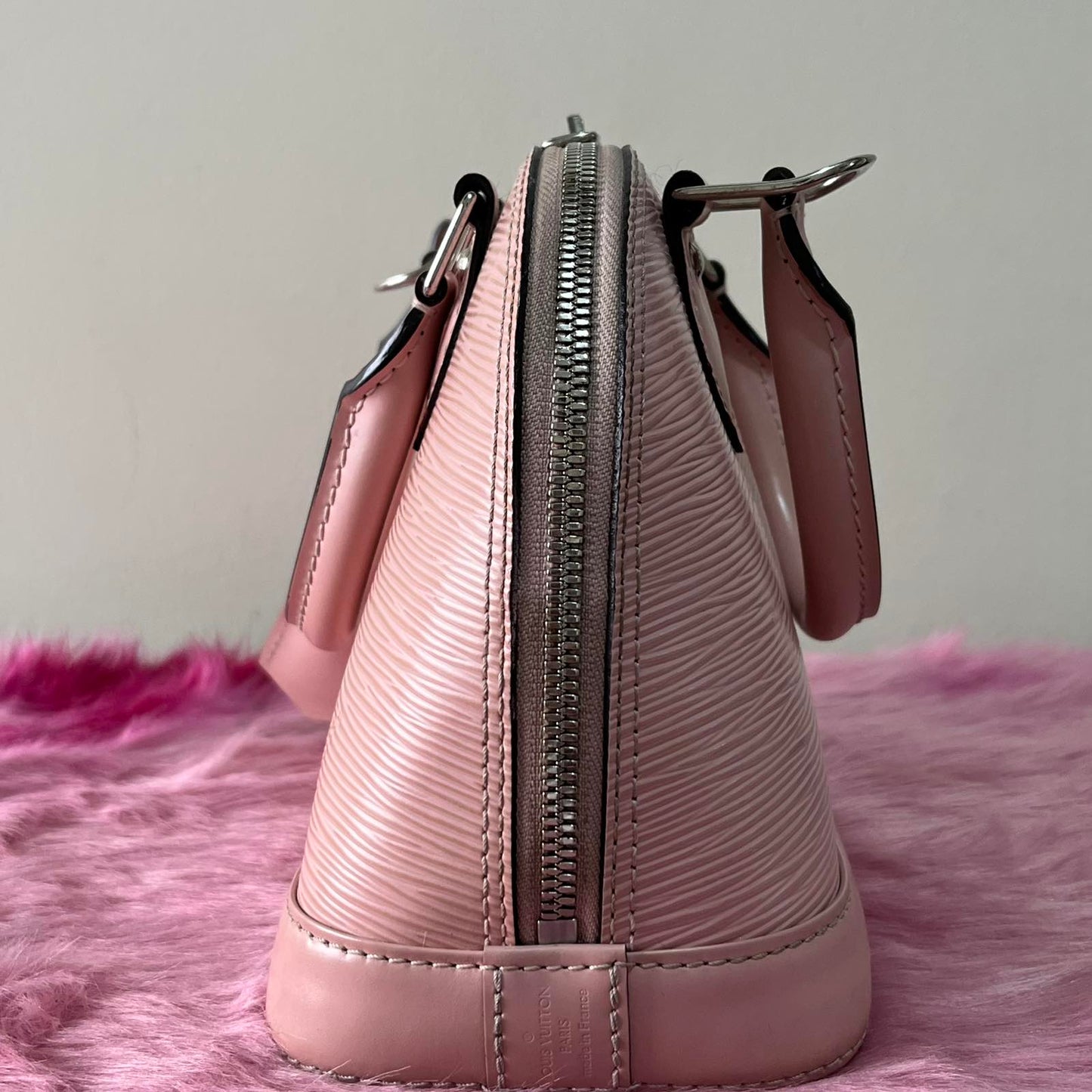 Louis Vuitton Alma BB Epi Pink – 6.7"H x 9.8"L x 4.7"W