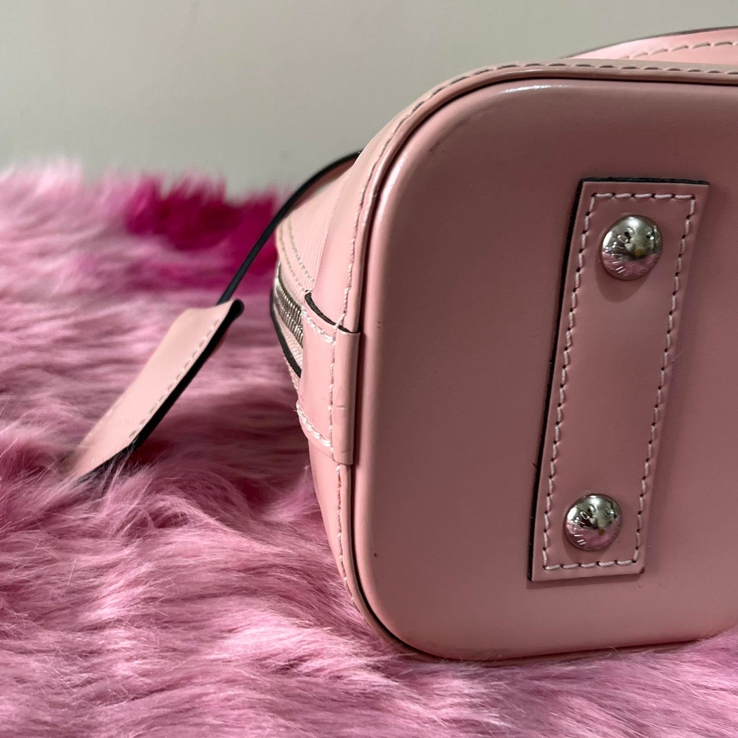 Louis Vuitton Alma BB Epi Pink – 6.7"H x 9.8"L x 4.7"W