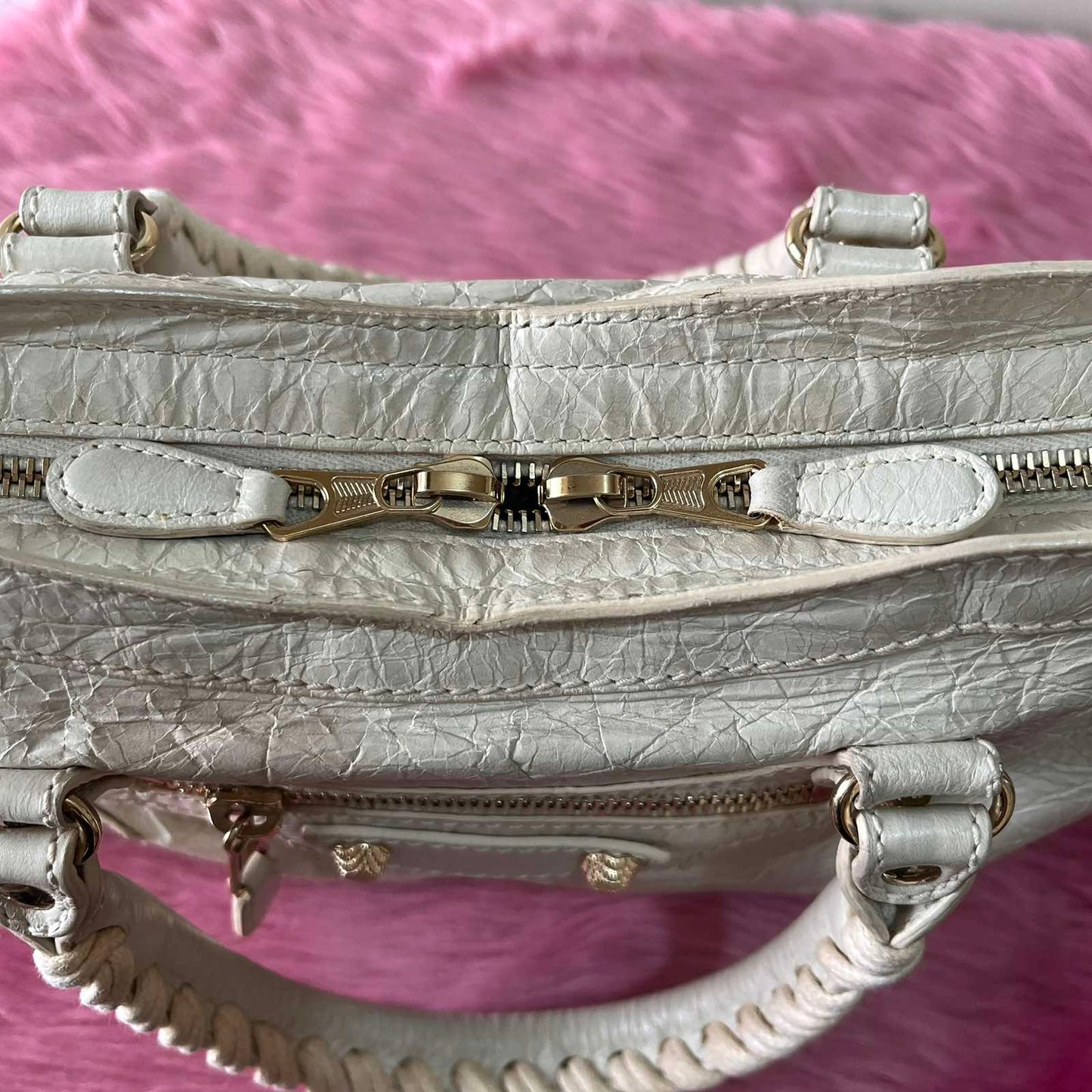 Balenciaga City Medium Off White – 10"H x 15"L x 5.5"W