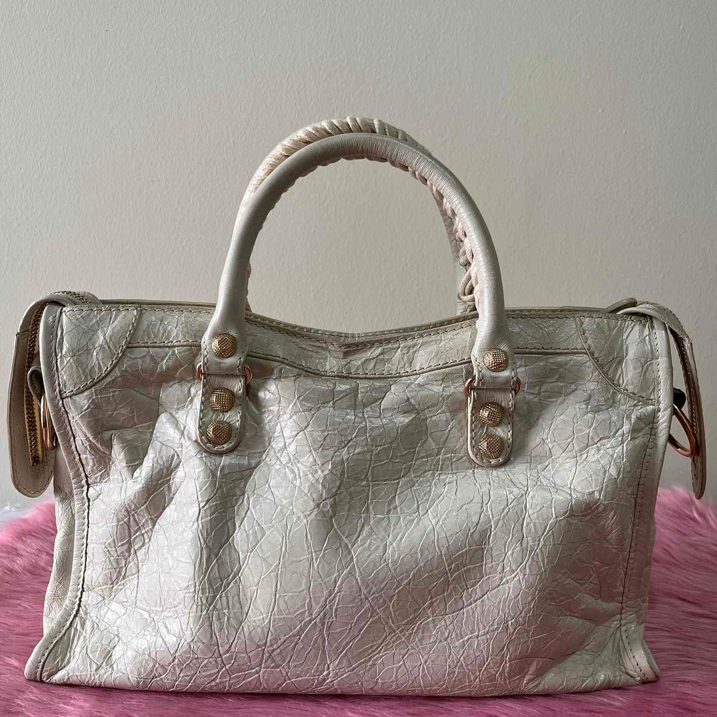 Balenciaga City Medium Off White – 10"H x 15"L x 5.5"W